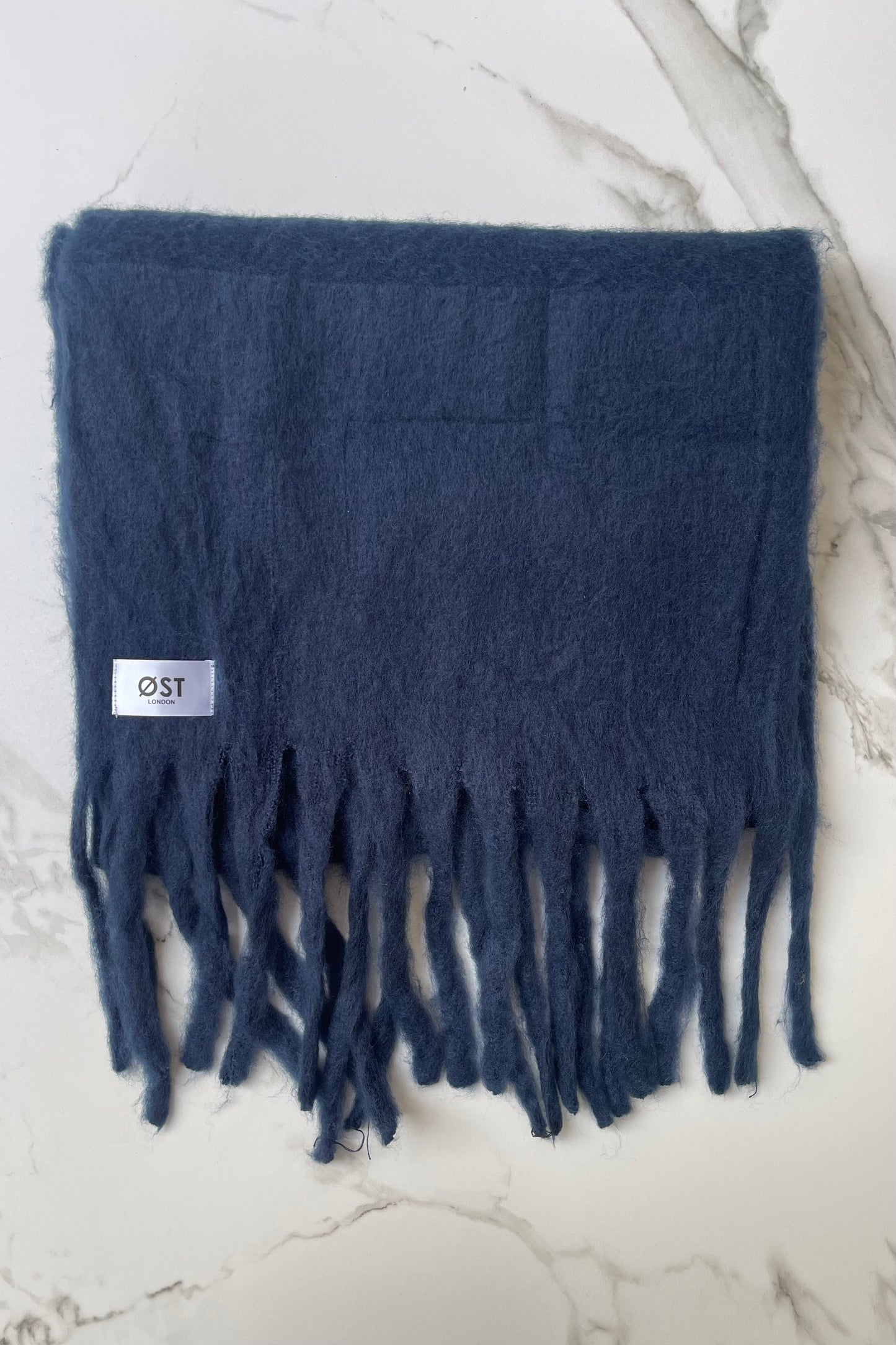 Oversized soft winter scarf Navy