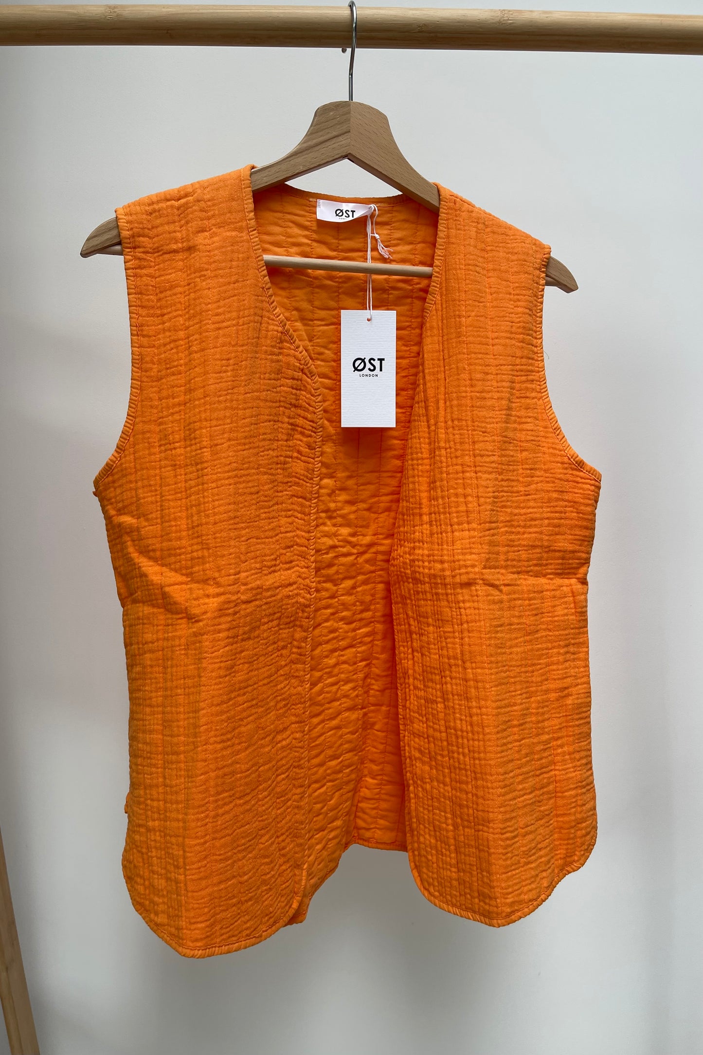 Asta Quilted Vest-Orange