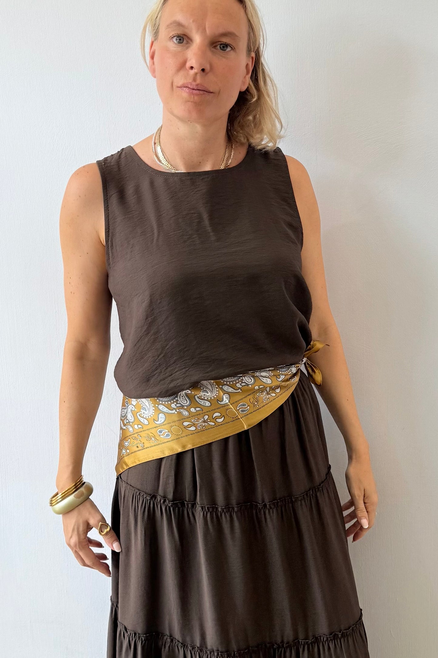 Vilja Scarf -Paisley -Golden