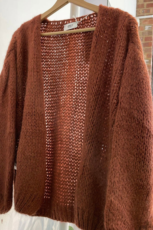 Mohair Cardigan Brown