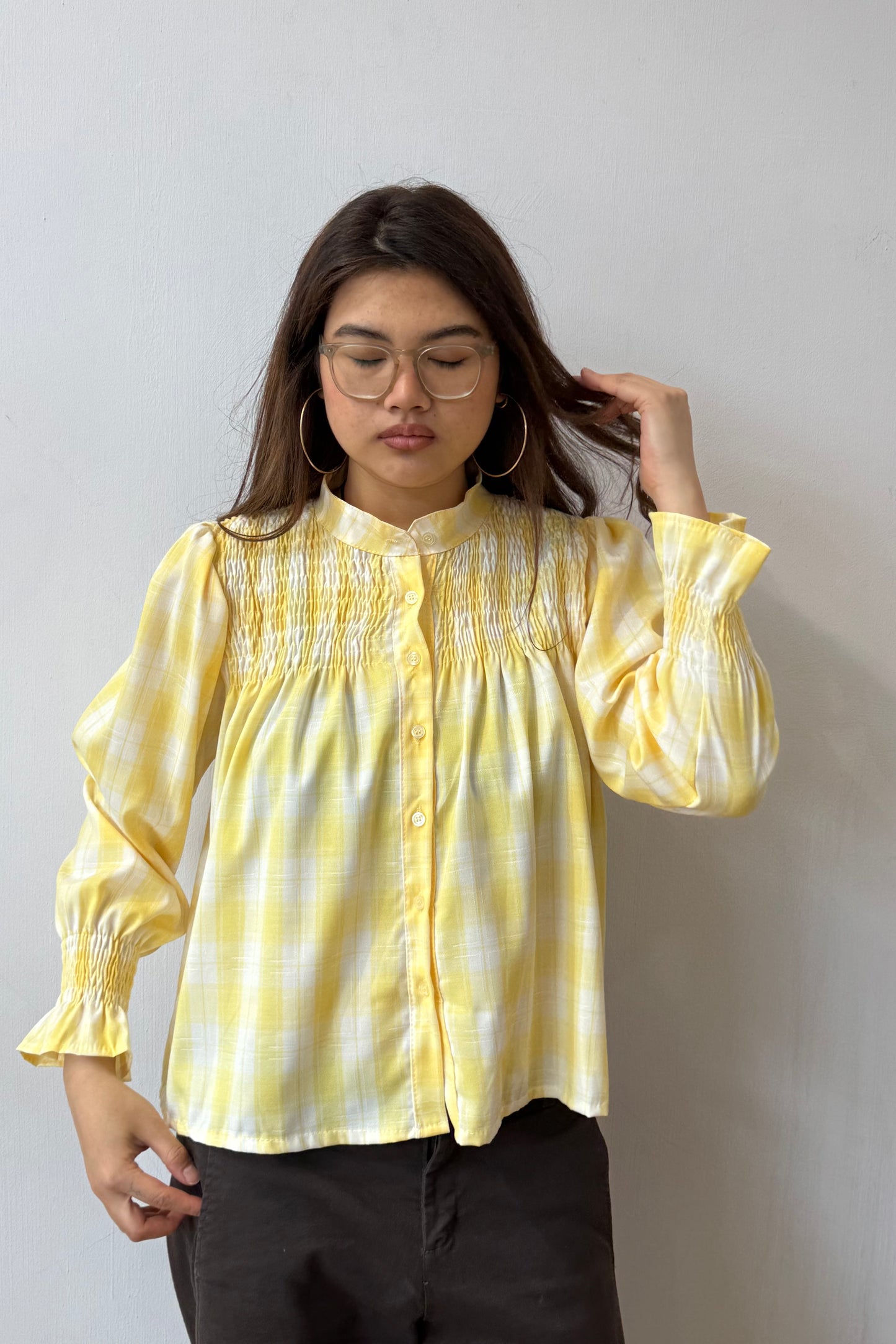 Klara Tartan Shirt -Lemon - Øst London