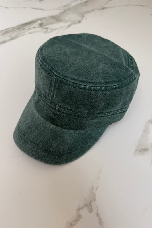 Copenhagen Cap -Washed Green - Øst London