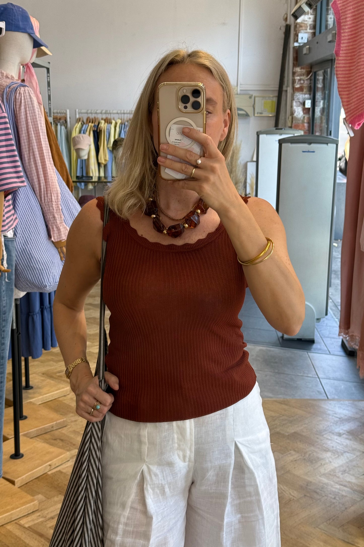 Andrea Tank Top -Rust - Øst London