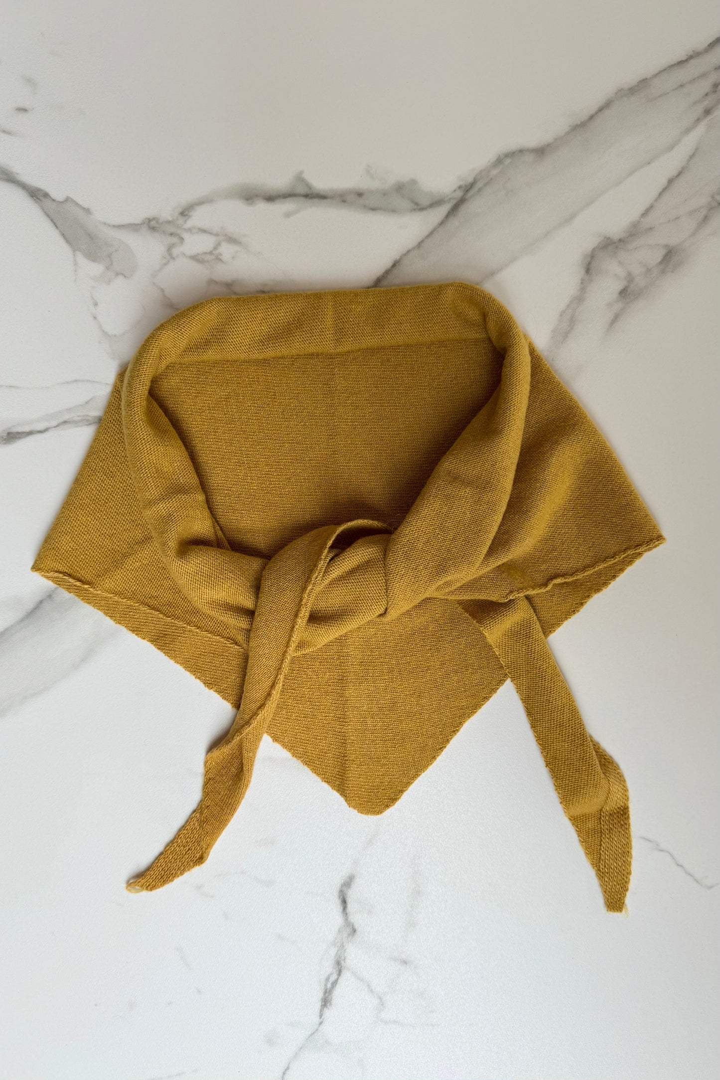 Dina Cashmere Triangle Scarf -Mustard