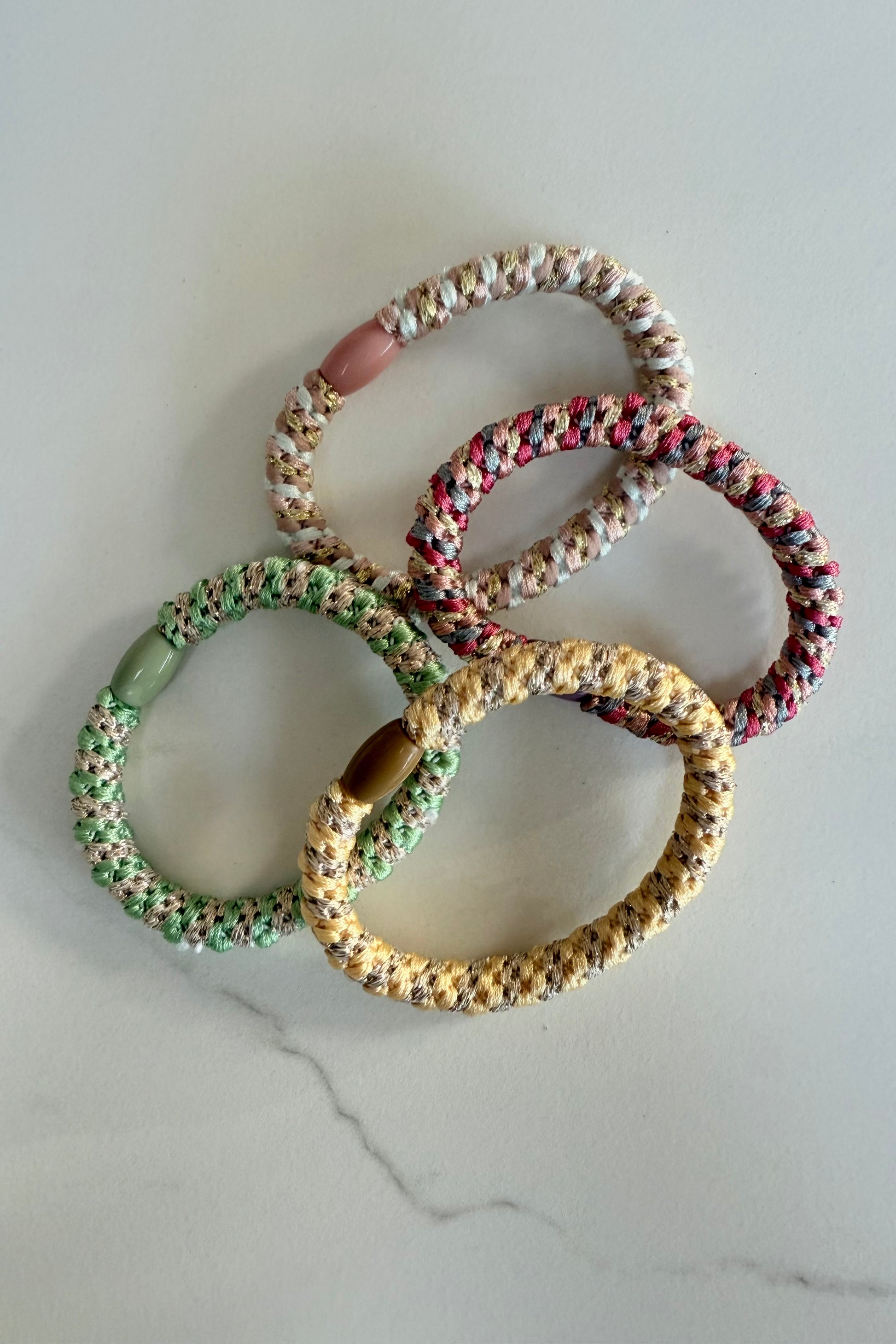 Puk Woven Hair Ties 10pack -Pastel - Øst London