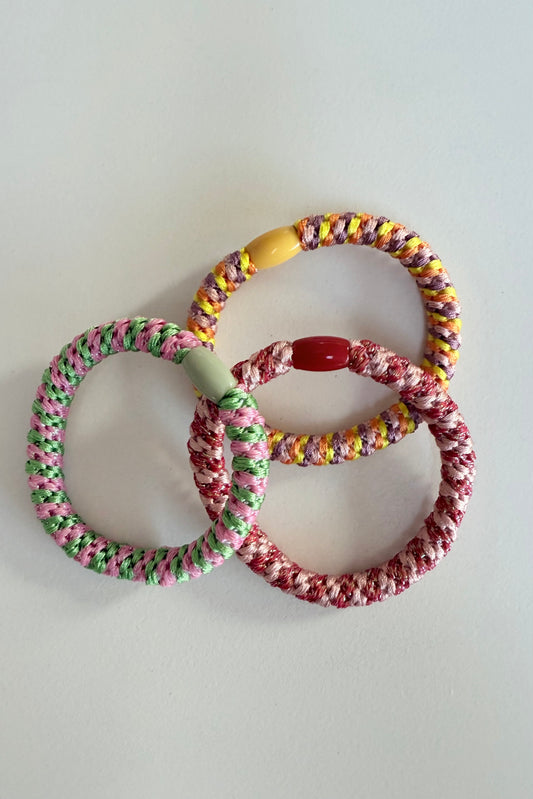 Puk Woven Hair Ties 10pack -Multi