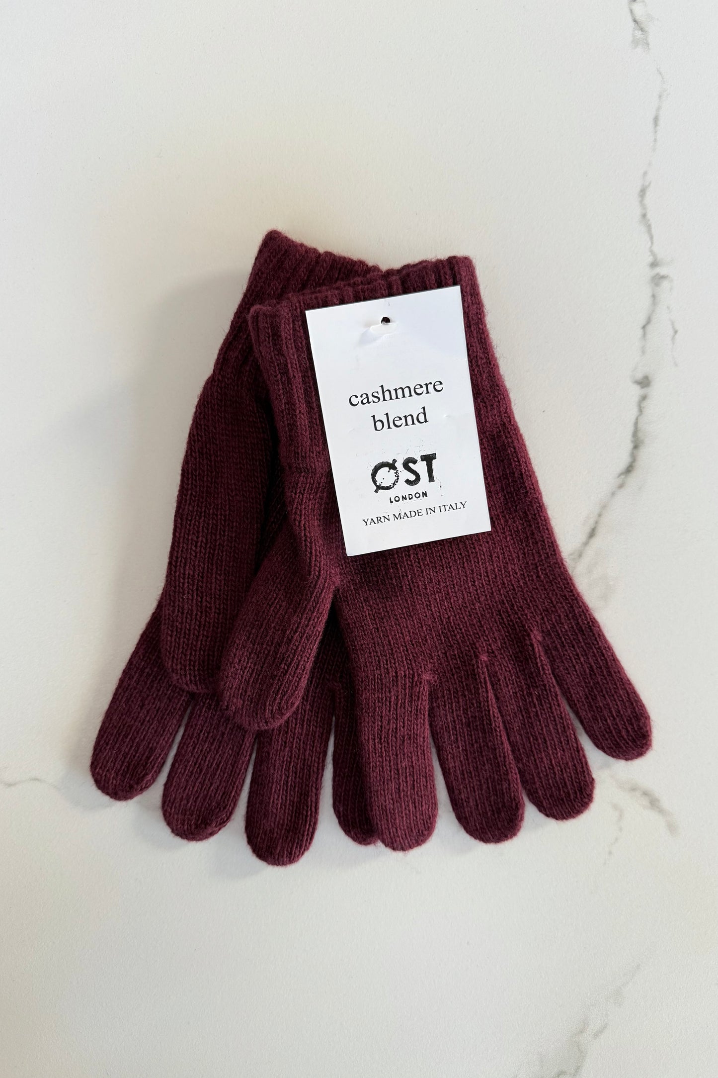 Petra Cashmere Blend Mittens -Bordeaux - Øst London
