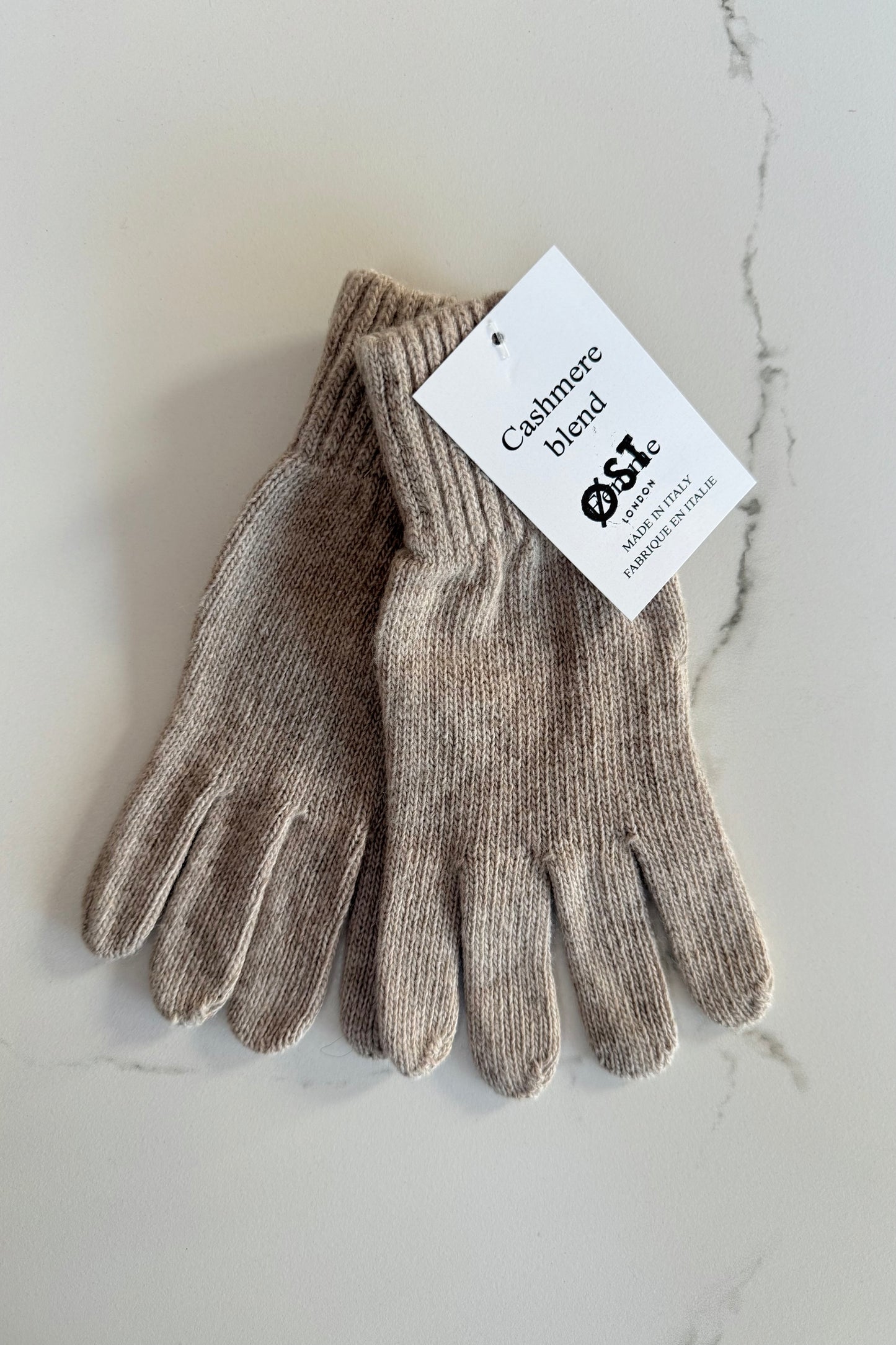 Petra Cashmere Blend Mittens -Taupe - Øst London