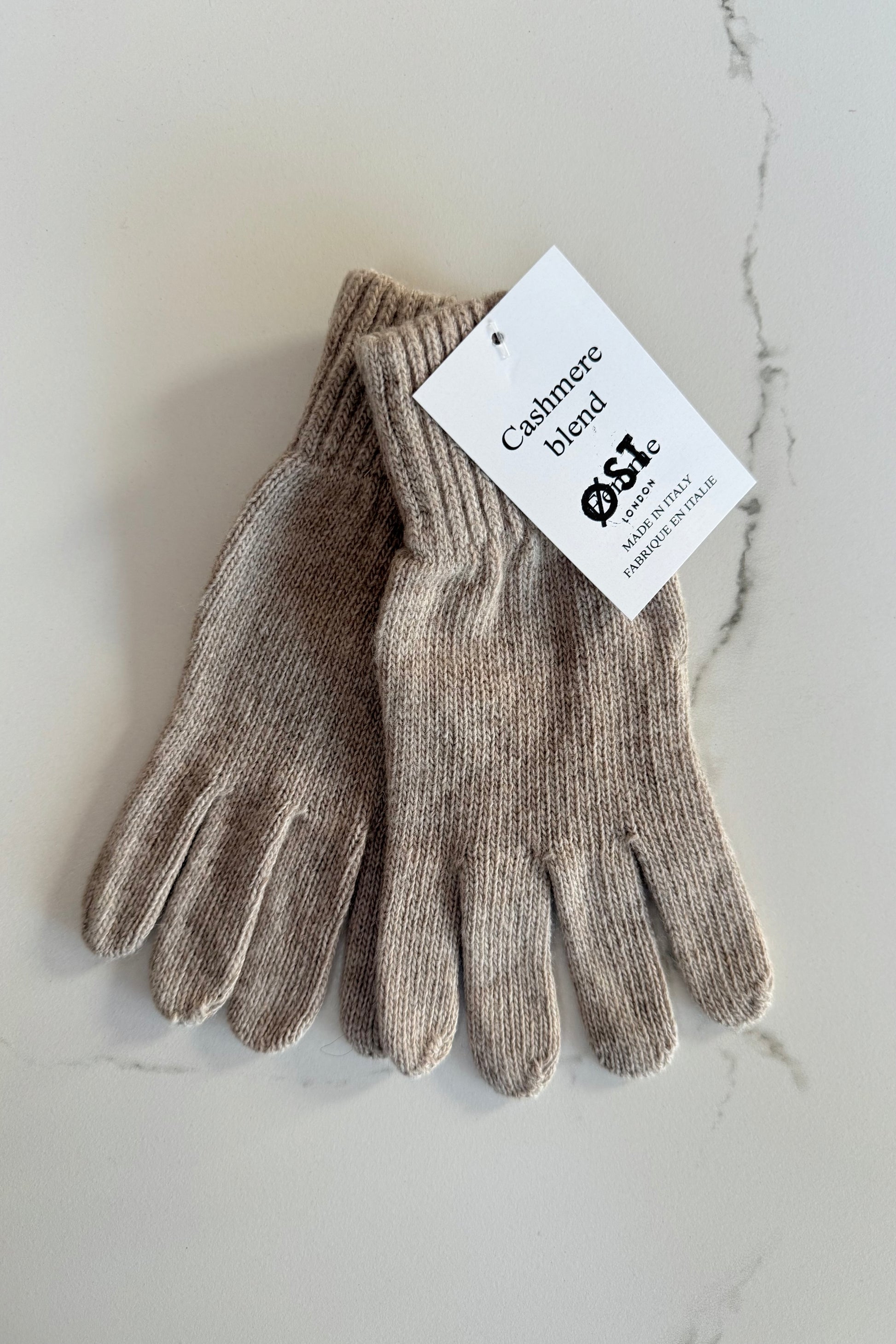 Petra Cashmere Blend Mittens -Taupe - Øst London