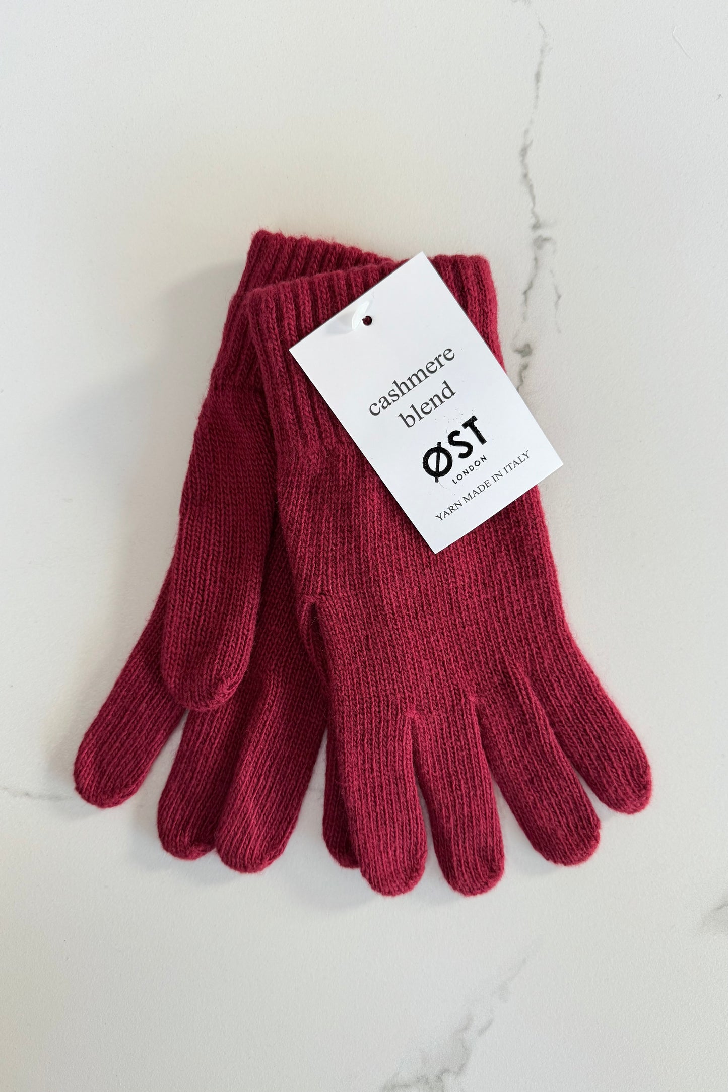 Petra Cashmere Blend Mittens -Red