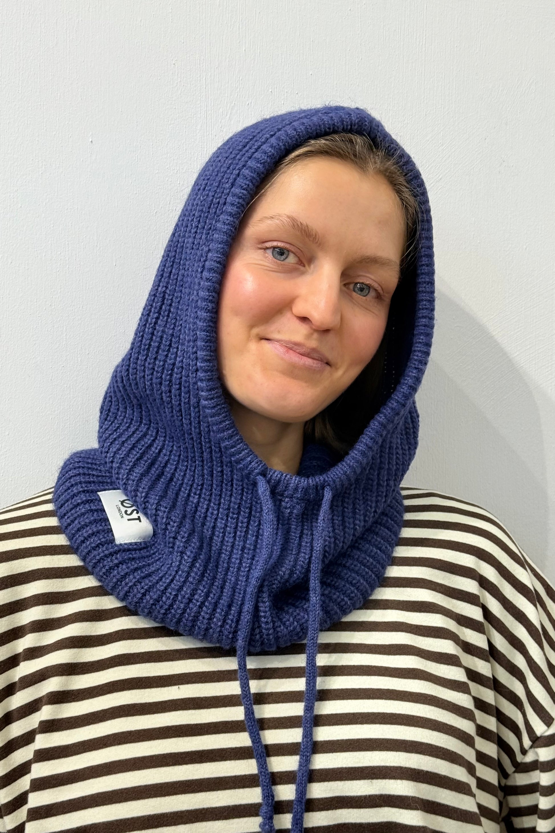 Marie Mohair Balaclava -Navy - Øst London