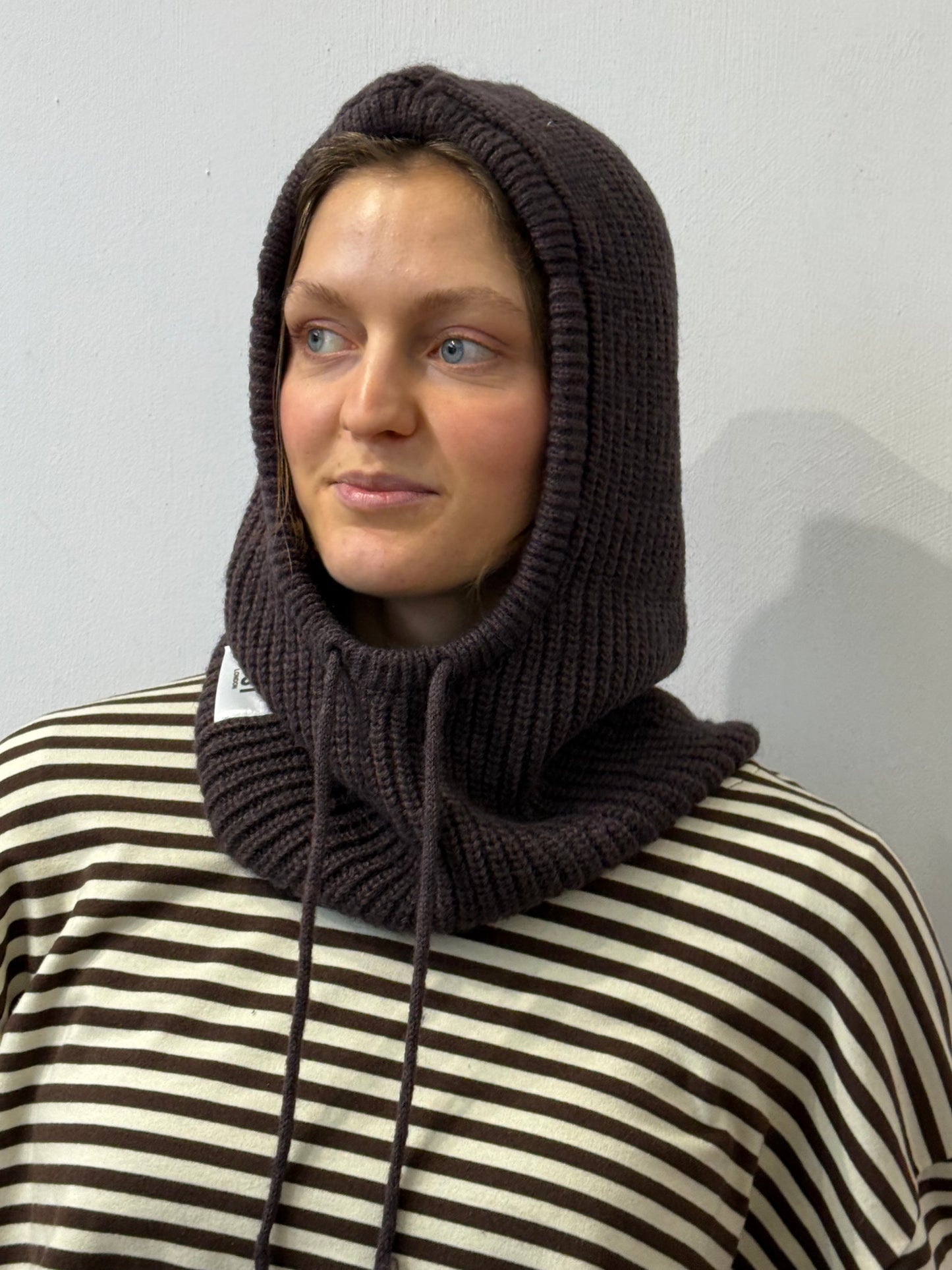 Marie Mohair Balaclava -Brown - Øst London