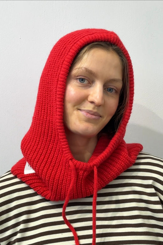 Marie Mohair Balaclava -Red