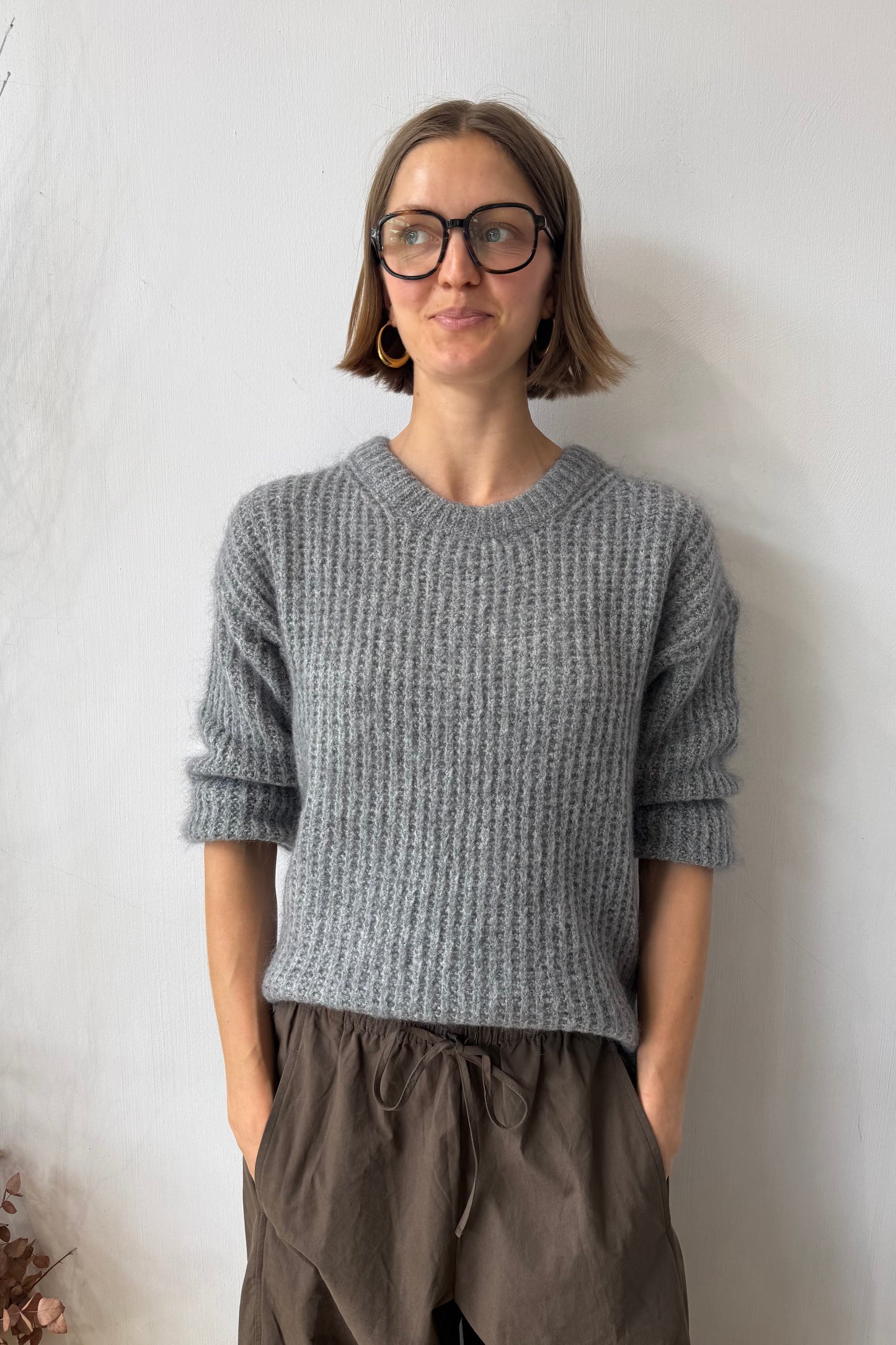 Johanne Mohair Jumper -Charcoal