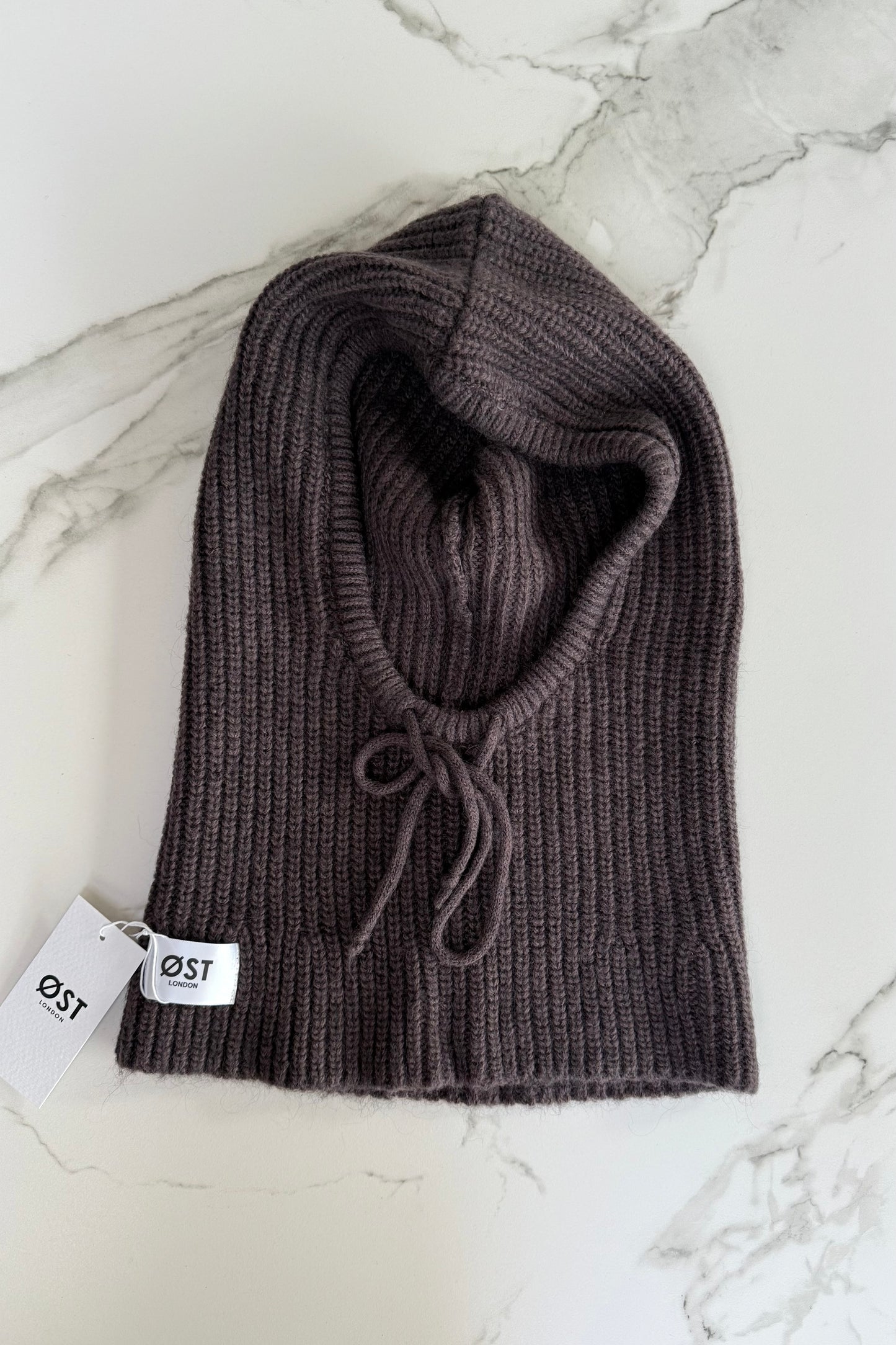 Marie Mohair Balaclava -Brown - Øst London