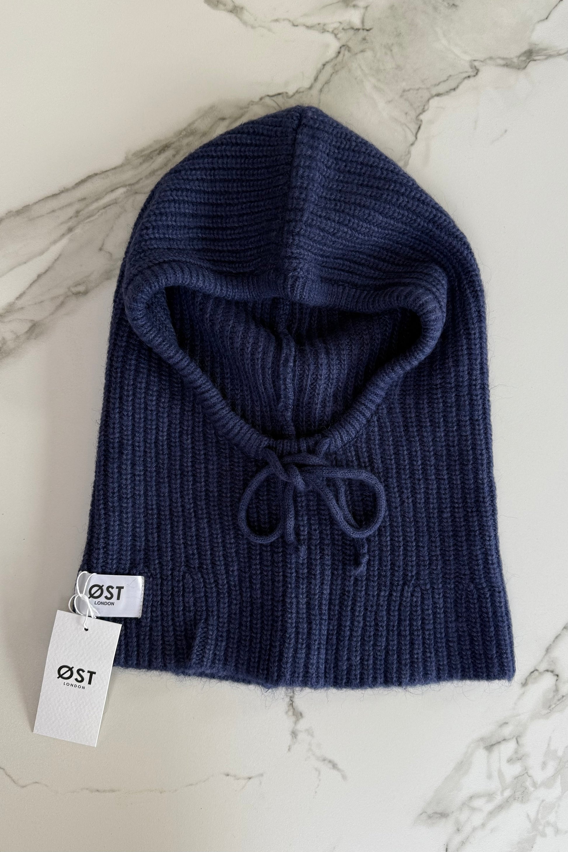 Marie Mohair Balaclava -Navy - Øst London