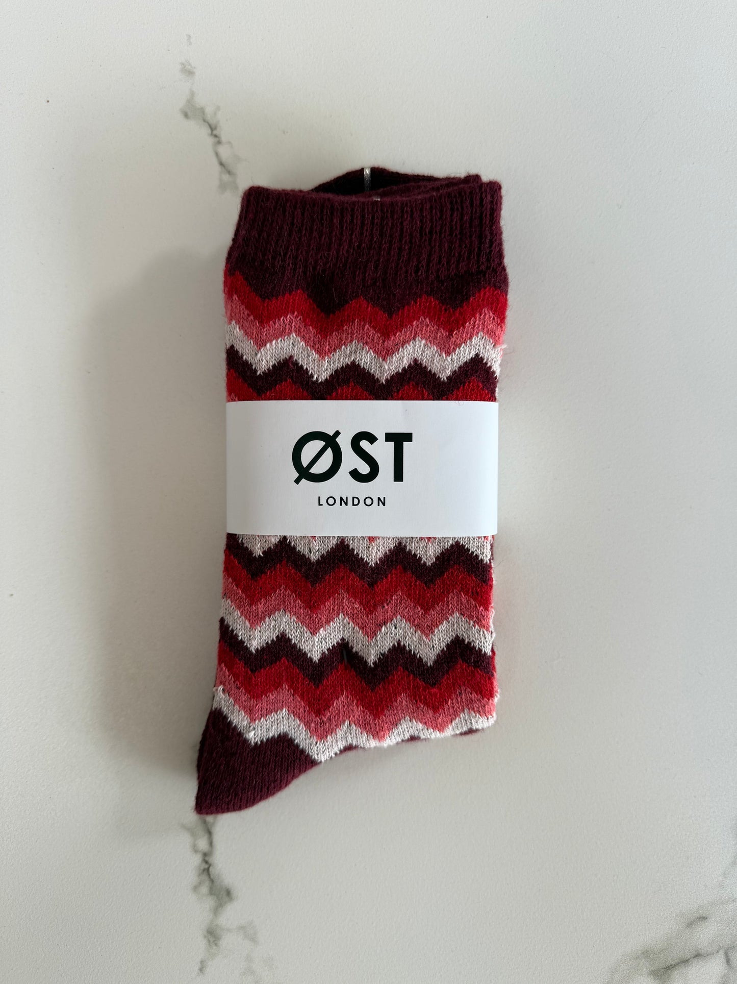 Irene Wool Socks -Red