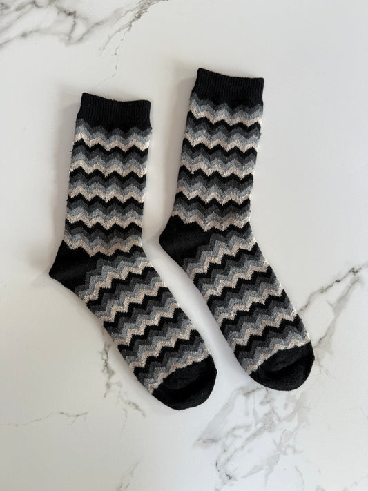 Irene Wool Socks -Black