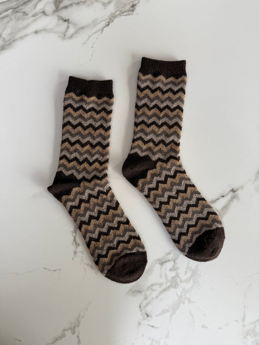 Irene Wool Sicks -Brown