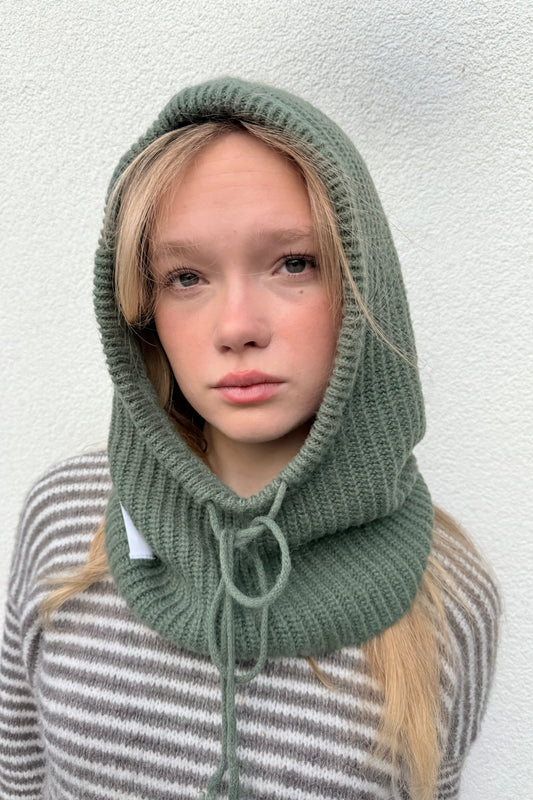 Marie Mohair Balaclava-Khaki