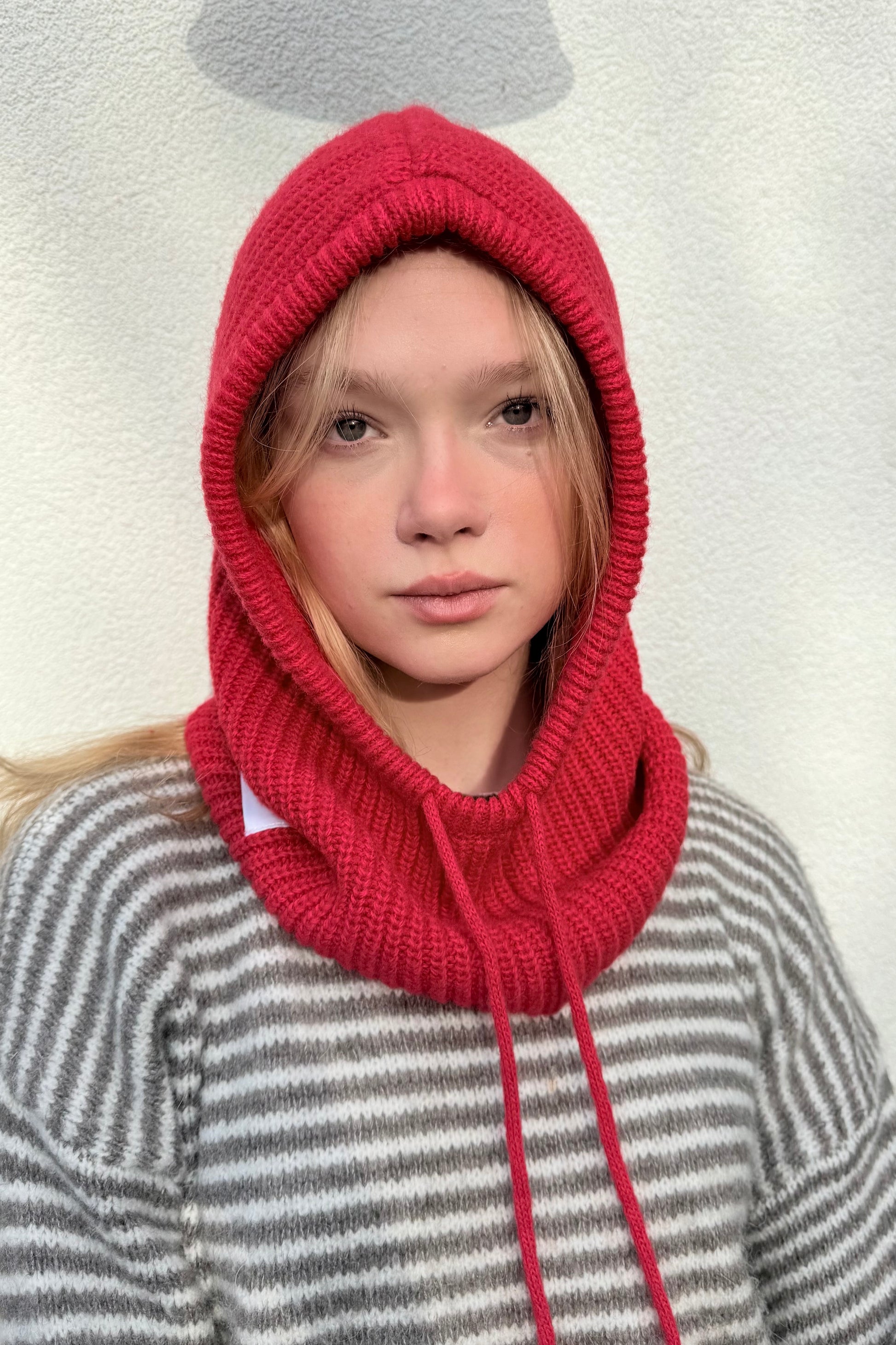 Marie Mohair Balaclava -Red - Øst London