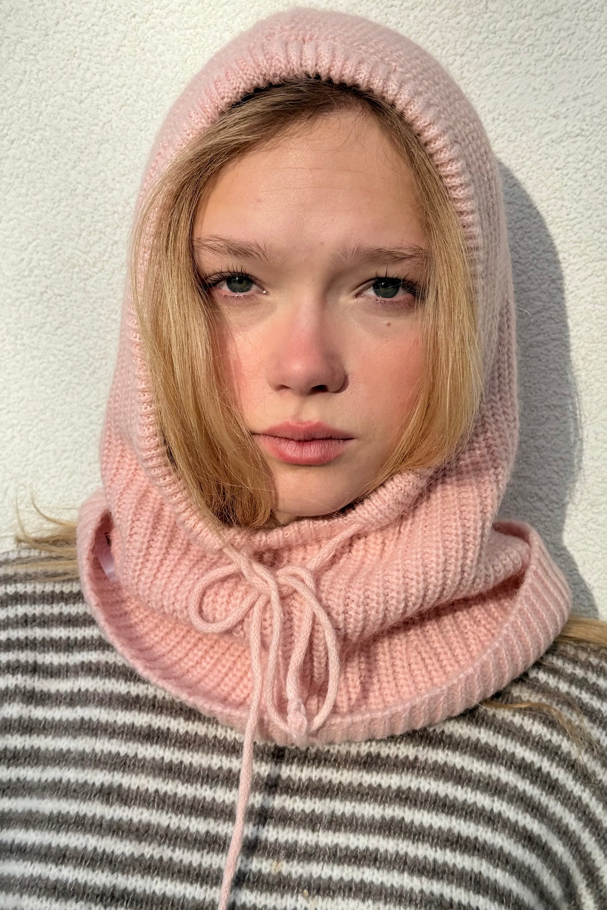 Marie Mohair Balaclava -Soft Pink - Øst London