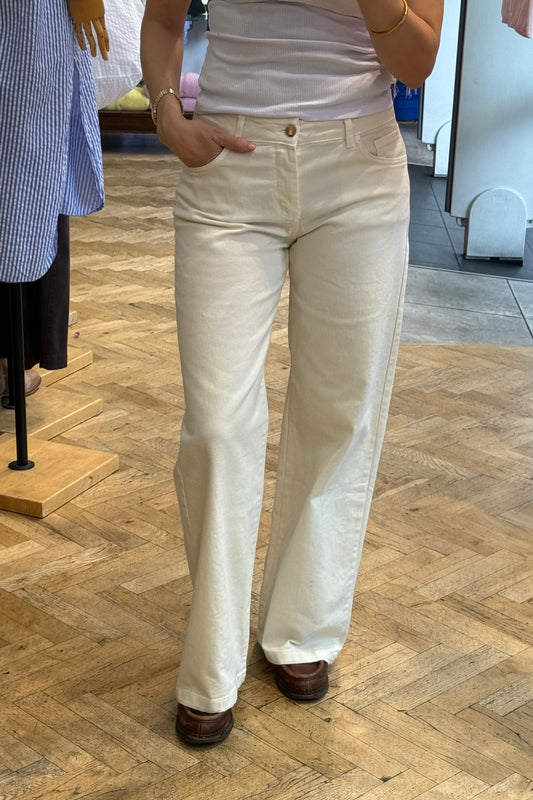 Louise Classic Wide Leg -Off White