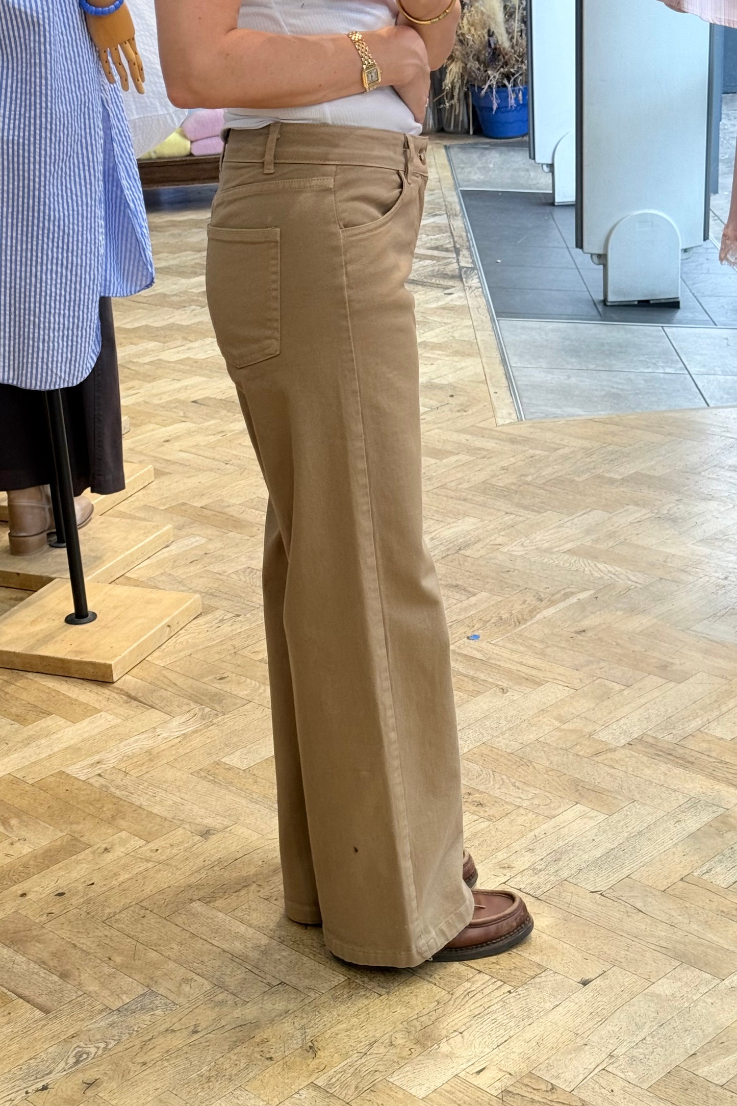 Louise Classic Wide Leg -Sand - Øst London
