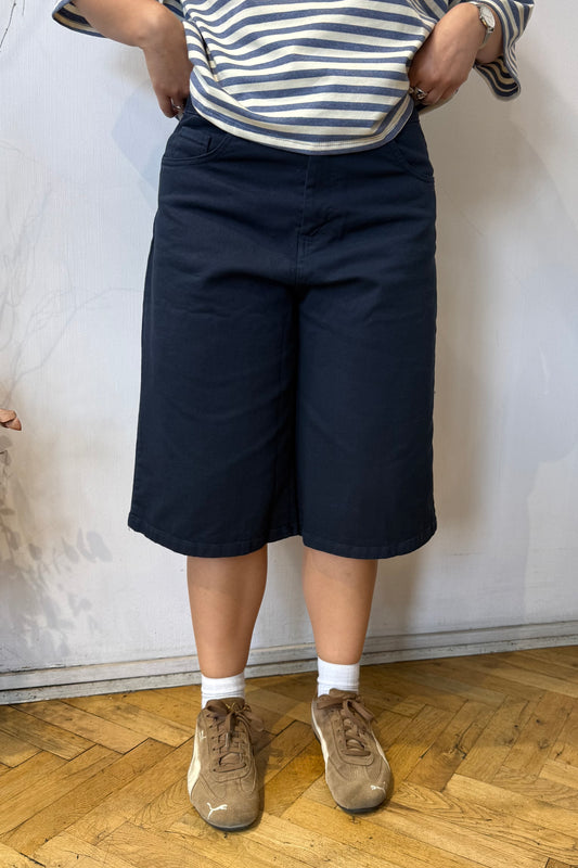 Vibeke Wide Shorts -Navy