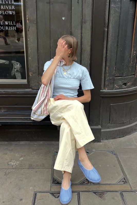 Ruth Barrel Trousers -Lemon - Øst London