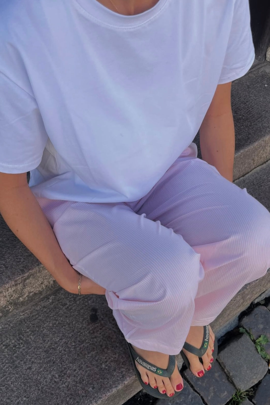 Emma Crop Tee -White