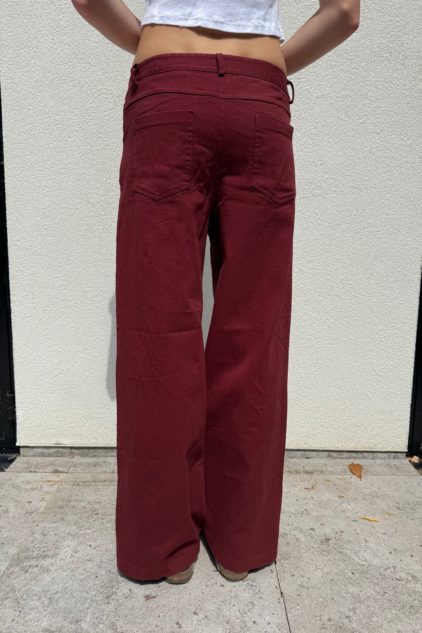 Sara Jeans -Burgundy