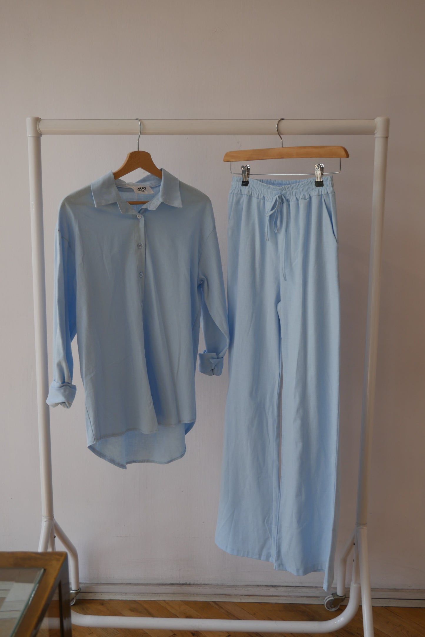 Ladies Cotton summer set light Blue