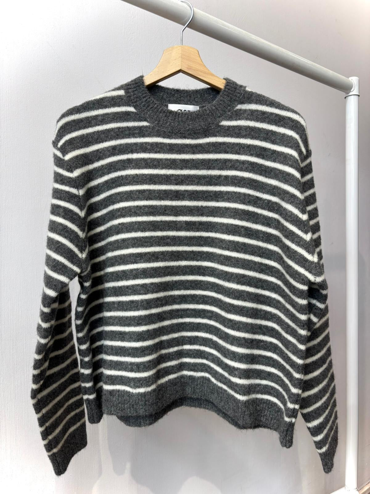 Anika Wool Jumper -Grey Strip