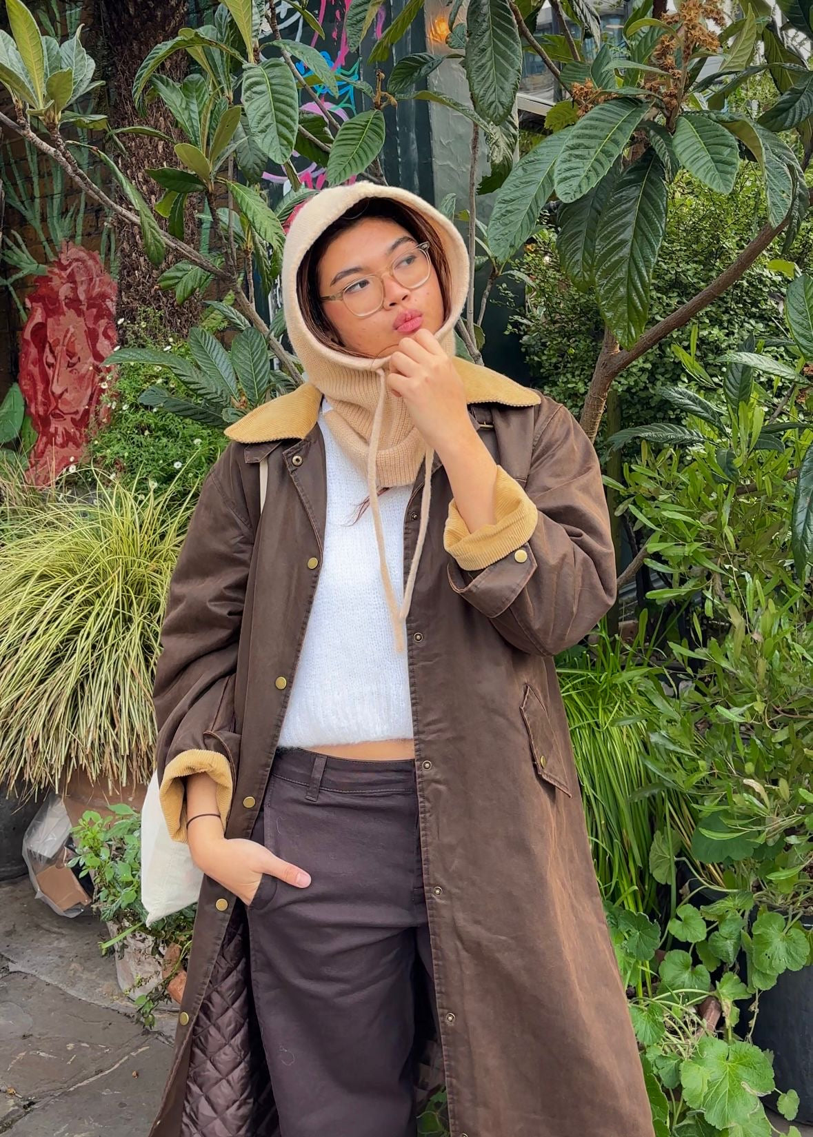 Rikke Cashmere Balaclava -Cream