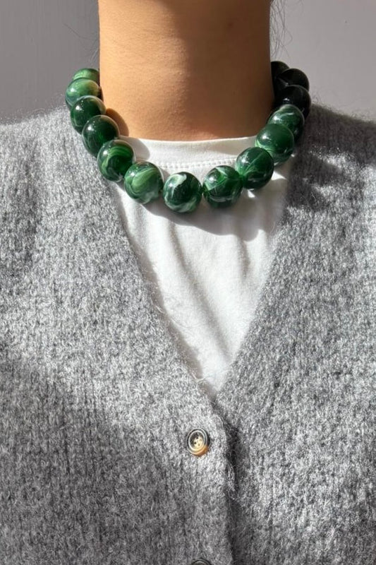Filippa Statement Necklace -Green