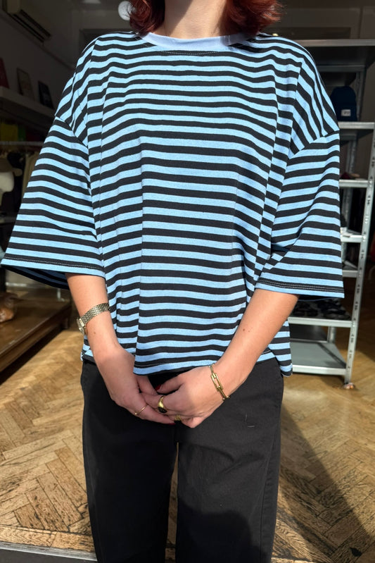 Else Striped T-Shirt -Black/Blue