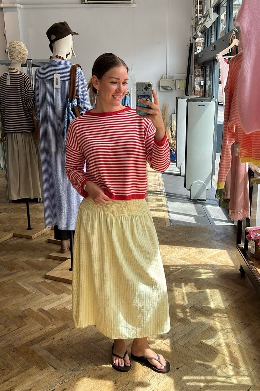 Lotte Striped Jumper -Red - Øst London