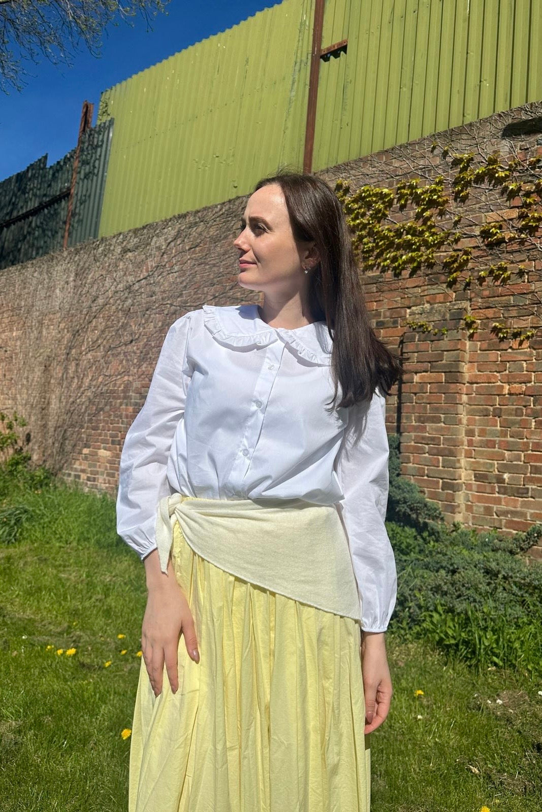 Alice Frill Collar Blouse -White - Øst London