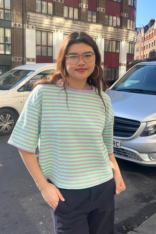 Else Striped T-Shirt -Mint/Lilac