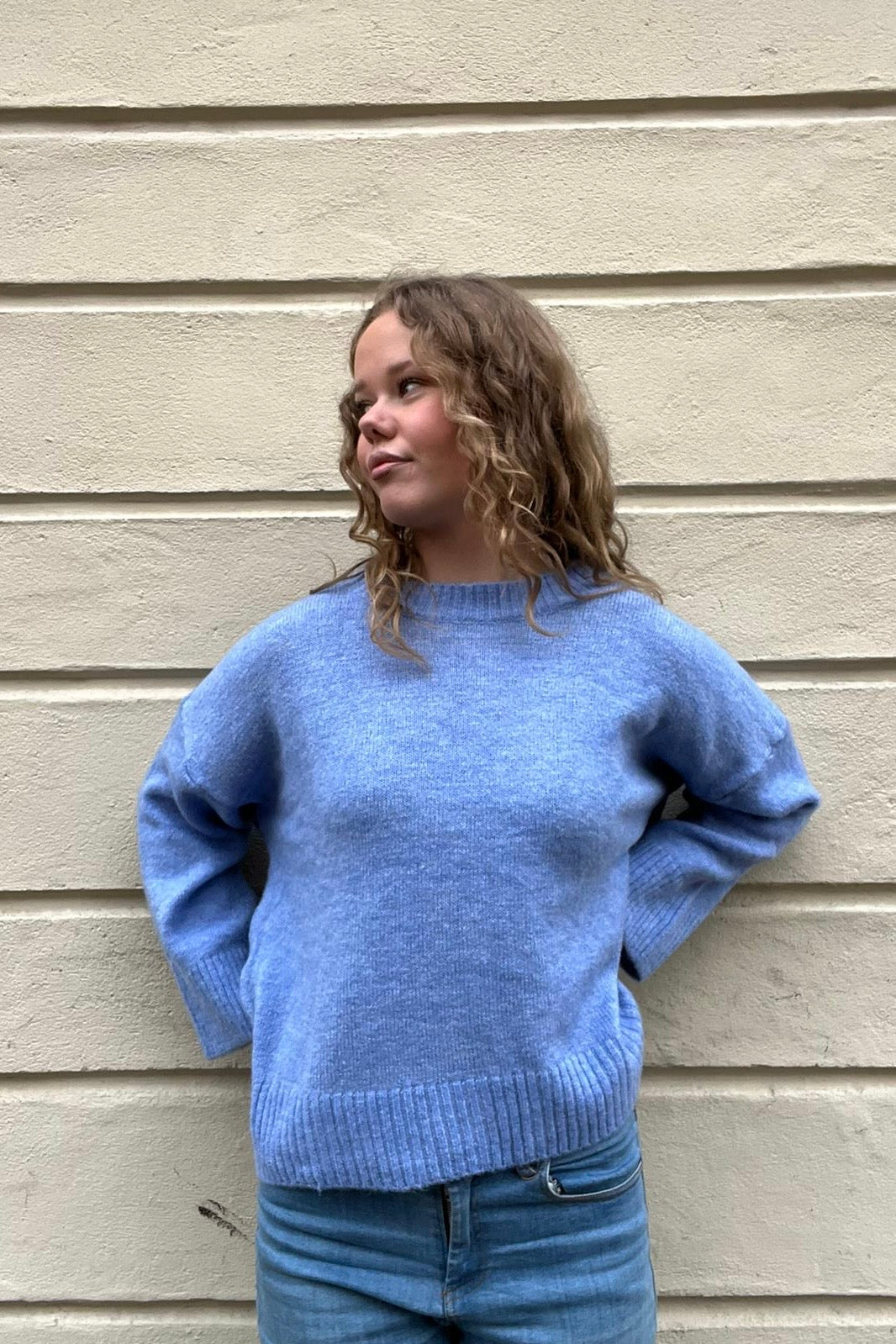 Laura Knitted Jumper -Cornflower Blue