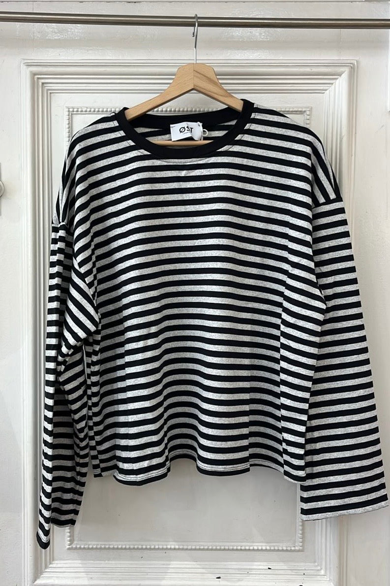 Anna Crewneck -Grey/Black