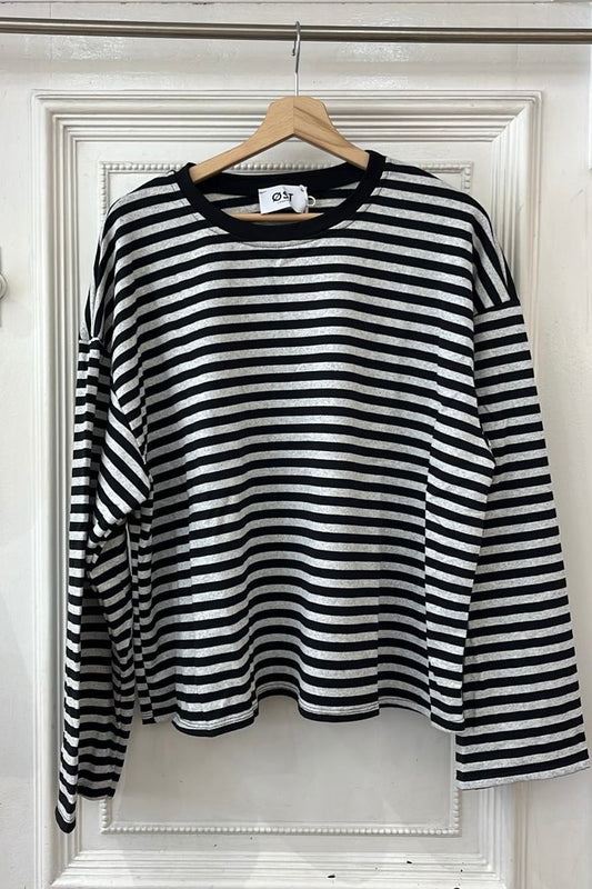 Anna Crewneck -Grey/Black