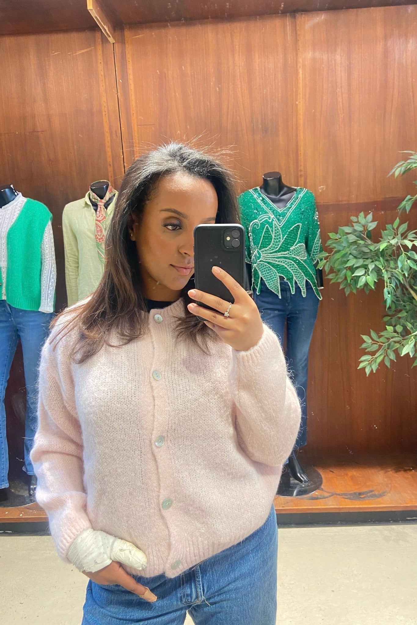 Josefine Mohair Cardigan -Soft Pink