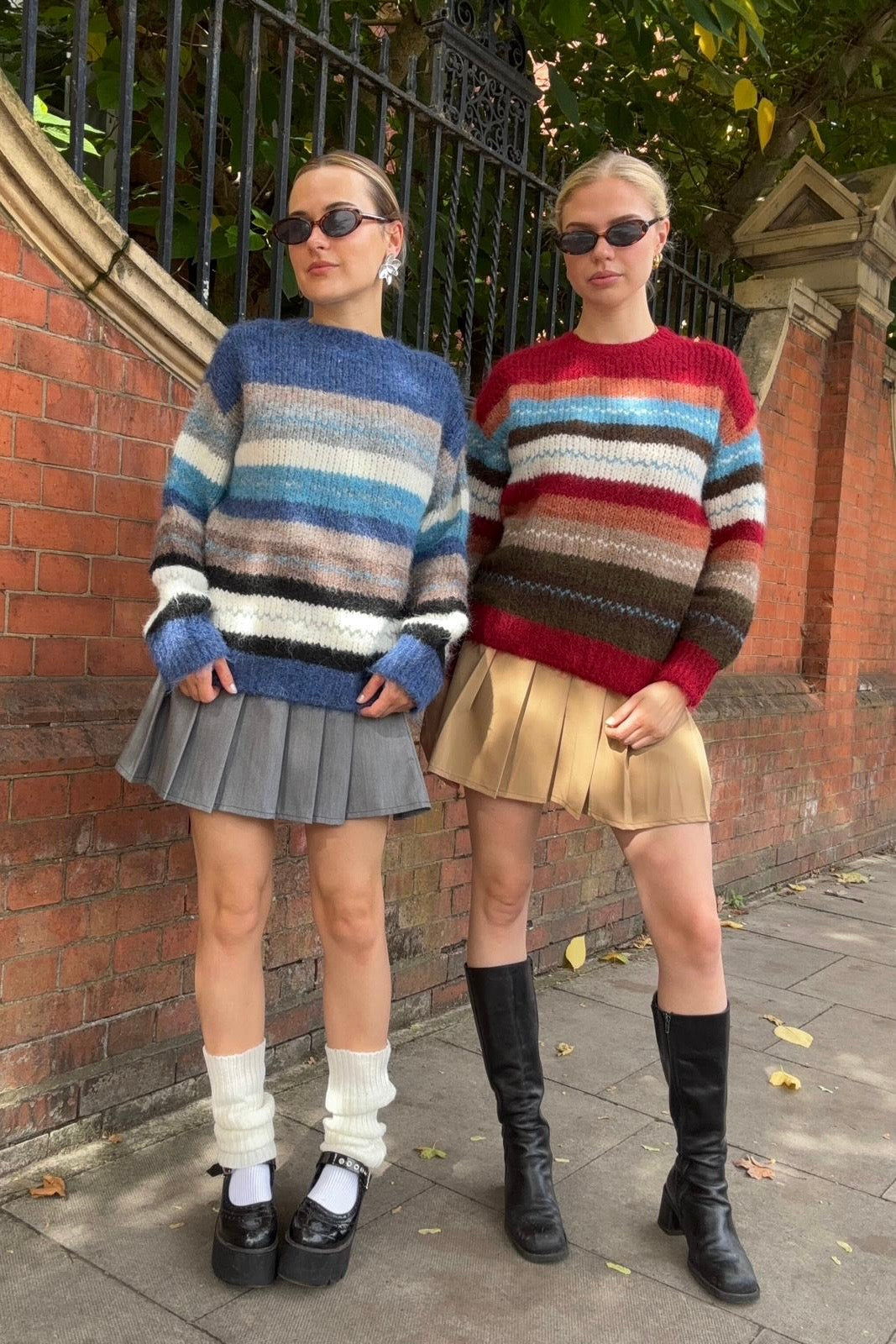 Grethe Crewneck Wool Jumper -Blue