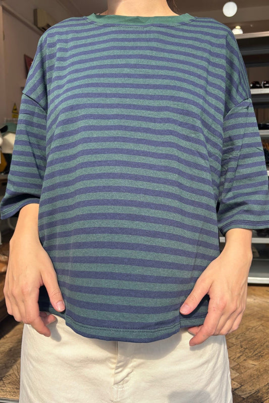 Else Striped T-Shirt -Dark Green/Navy