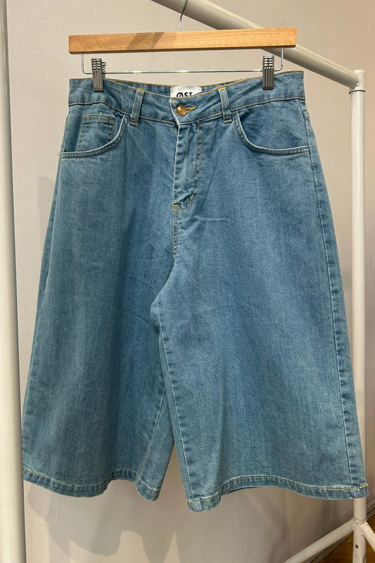 Vibeke Wide Shorts -Light Denim - Øst London