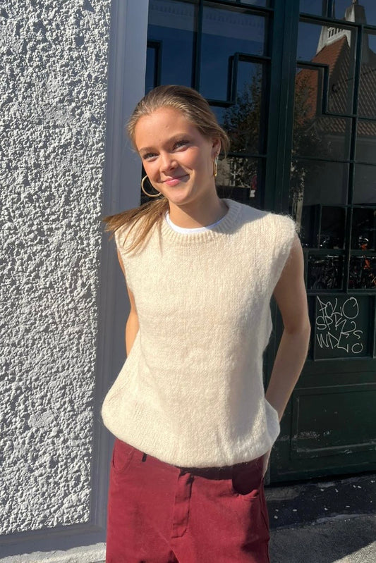Alba Mohari Vest -Cream