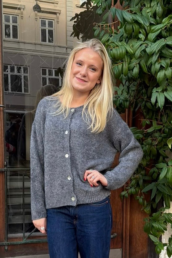 Josefine Mohair Cardigan -Dark Grey - Øst London