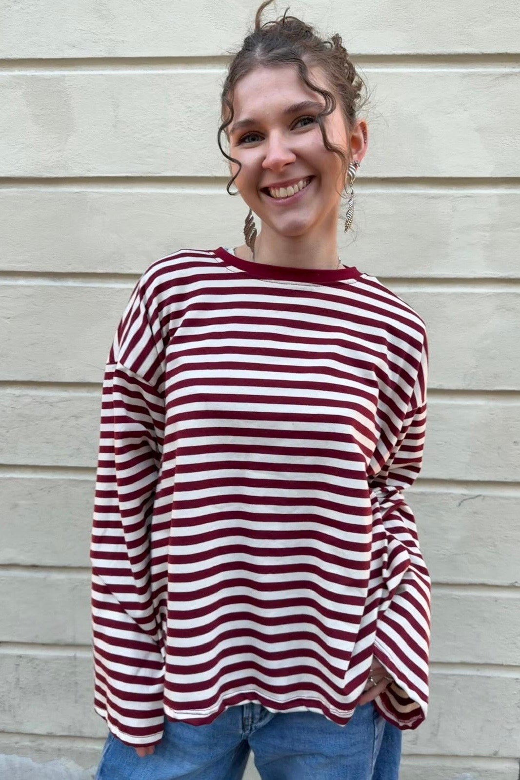 Anna Crewneck -Bordeaux - Øst London